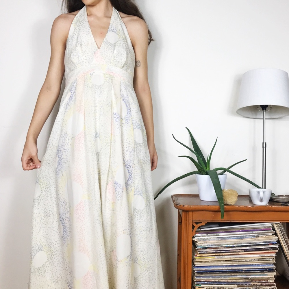 Madewell Eliot Silk Starburst Halter Maxi Dress - Picture 14 of 16